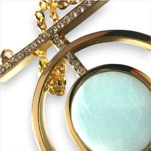 EXPRESS semi-precious gold tone rhinestone necklace